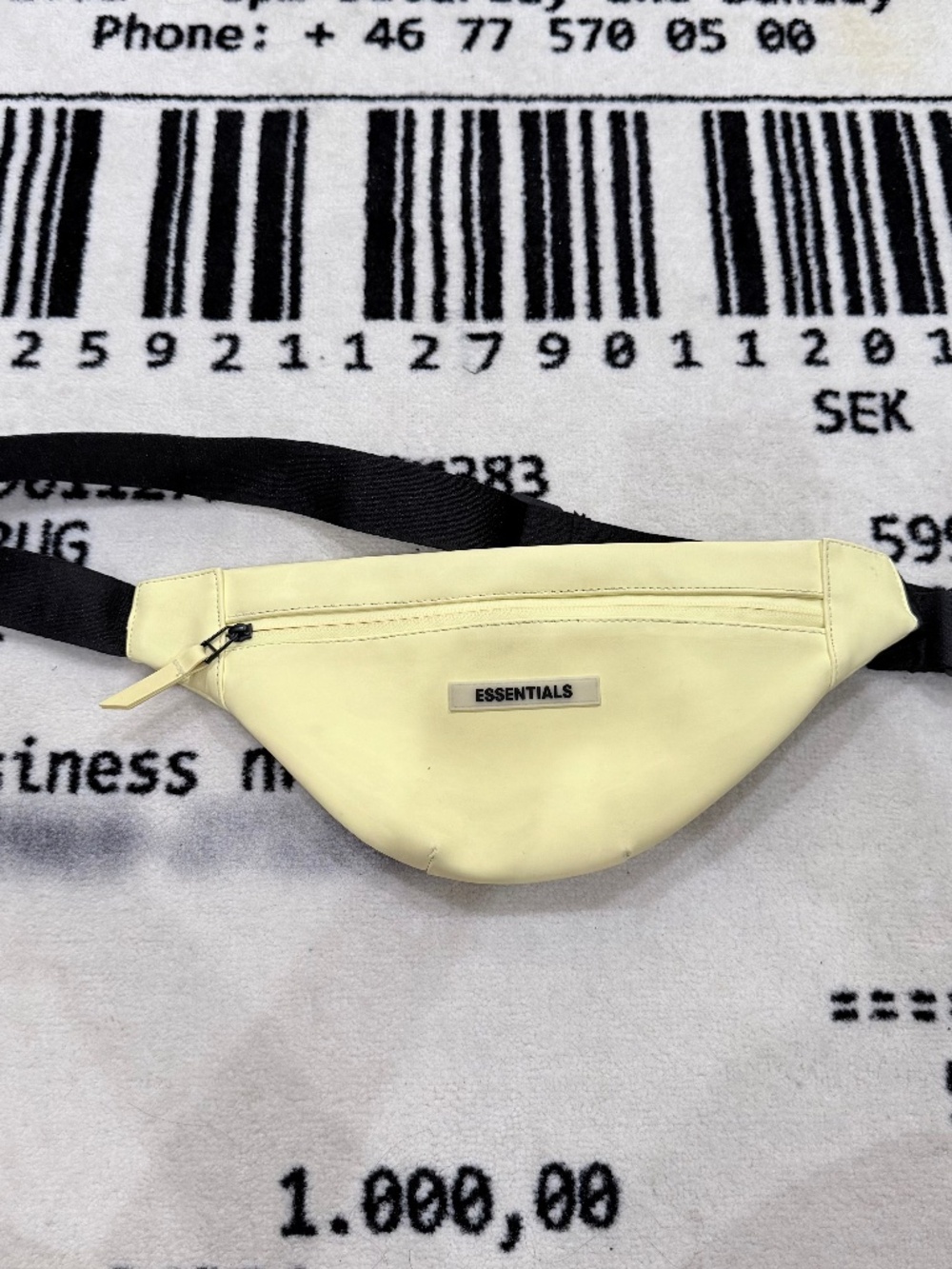 Essentials Fear of God Slim Waterproof Sling Bag - Light Yellow